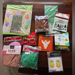 Holiday Party & Craft Lot – 11 New Packs – Christmas, Easter, Valentine, More